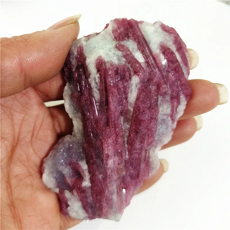 

Natural stone plum blossom tourmaline raw mineral specimens home decoration raw crystals gem collection