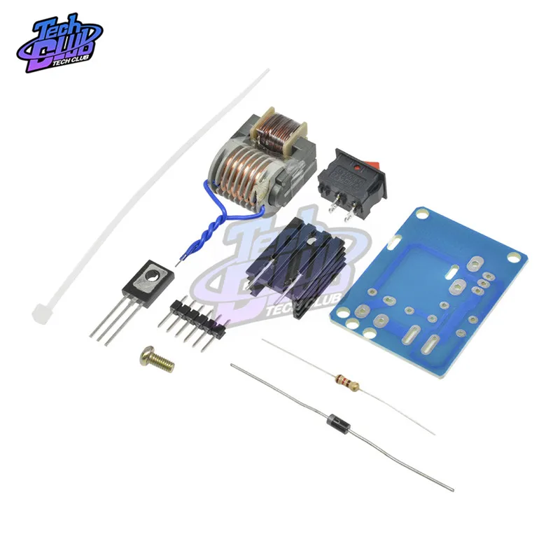 고주파 DC 고전압 아크 점화 발전기 인버터, 부스트 스텝 업 18650, DIY 키트, U 코어 변압기 스위트, 3.7V, 15KV