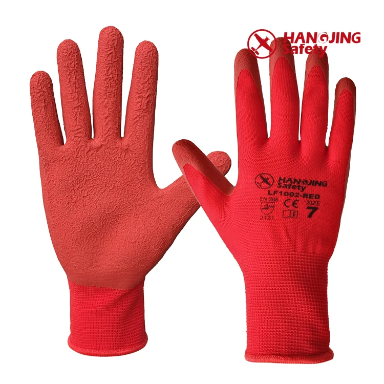 Natural latex foam knitted work household gloves woodworking work handling logistics planting