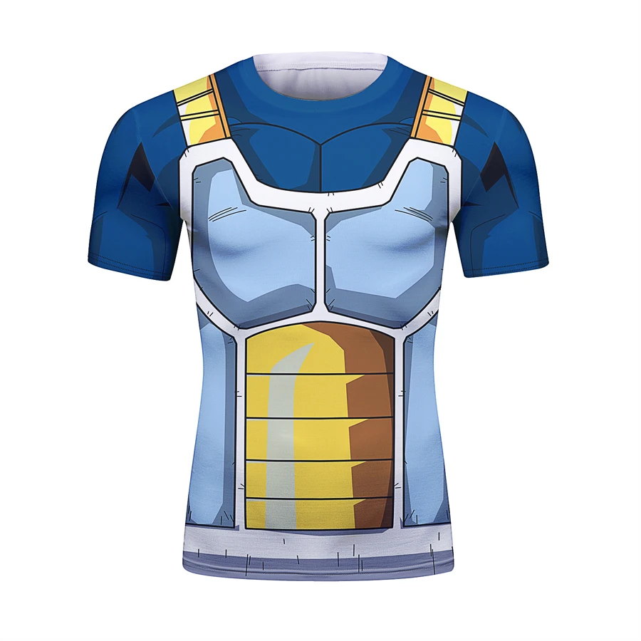 New 3D Printed T shirts Men Compression Shirt Cosplay Vegeta Costume Clothing Sports Quick Dry Fitness Short Sleeve Tops Male