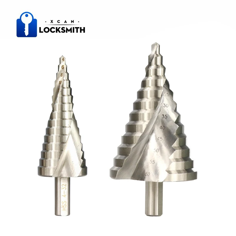 

Step Cone Drill 1pc HSS 4-32mm 6-60mm Step Drill Bit Spiral Grooved Pagoda Drill Triangle Shank Hole Cutter