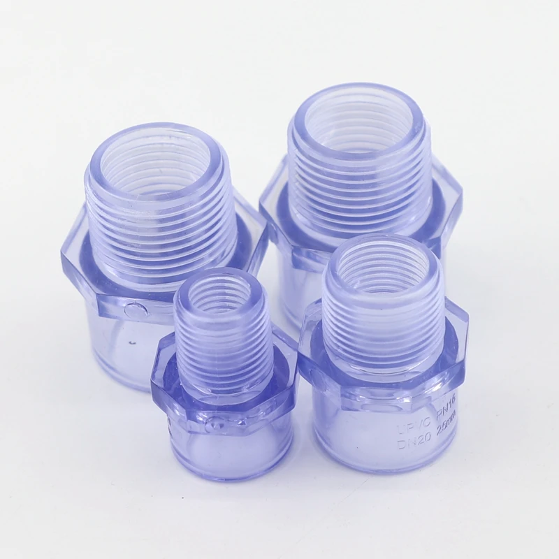 UPVC Pipe Thread Adapter Transparent 1/2