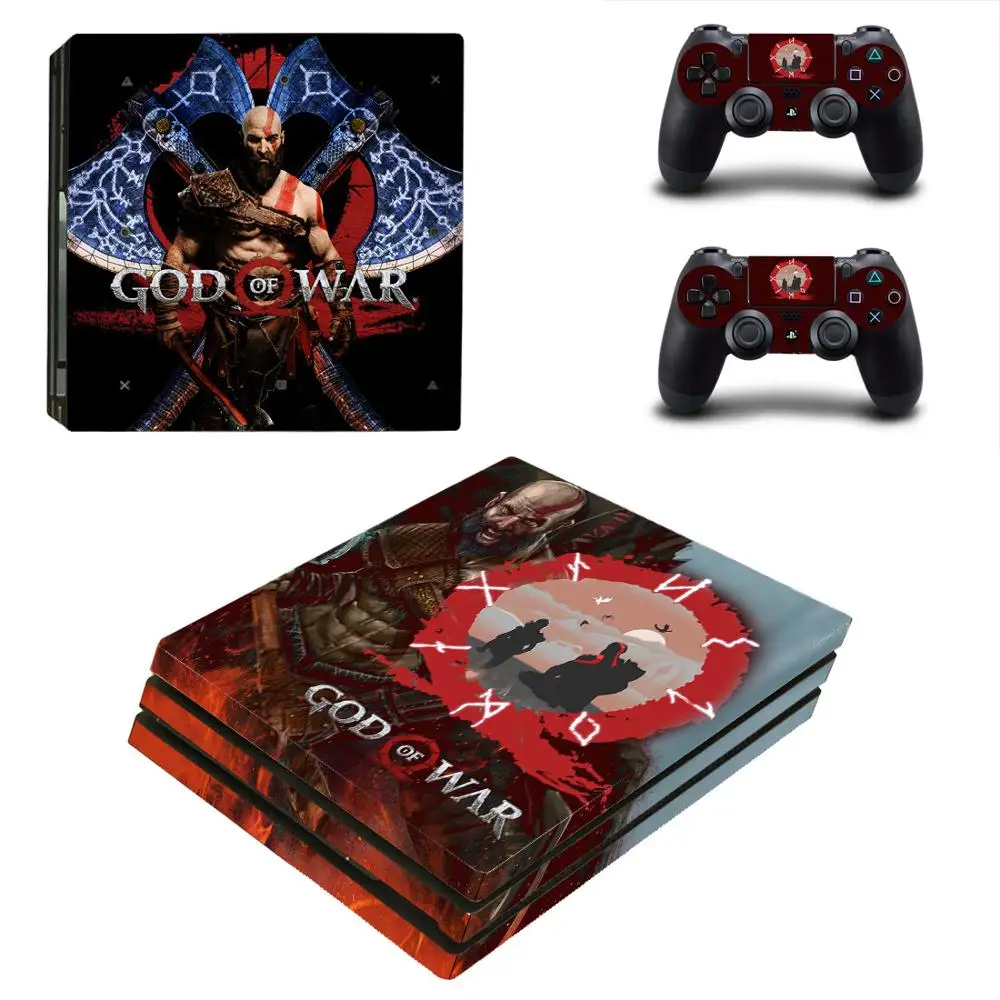 God of War PS4 Pro Stickers Play station 4 Skin Sticker Decal For PlayStation 4 PS4 Pro Console & Controller Skins Vinyl