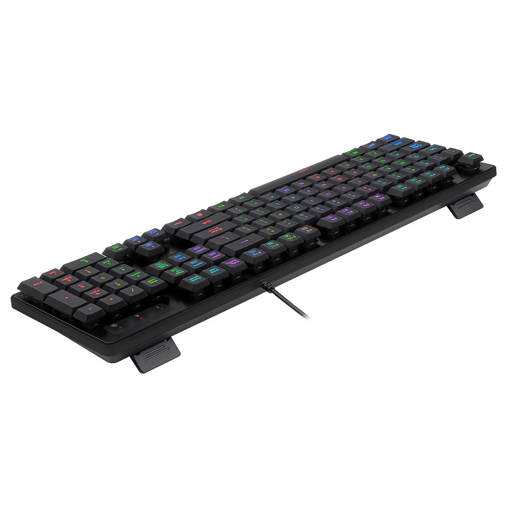 Redragon K509-RGB Juegos de PC teclado 104 clave tranquilo bajo perfil teclado RGB retroiluminado Dyaus teclado con sensación mecánica para