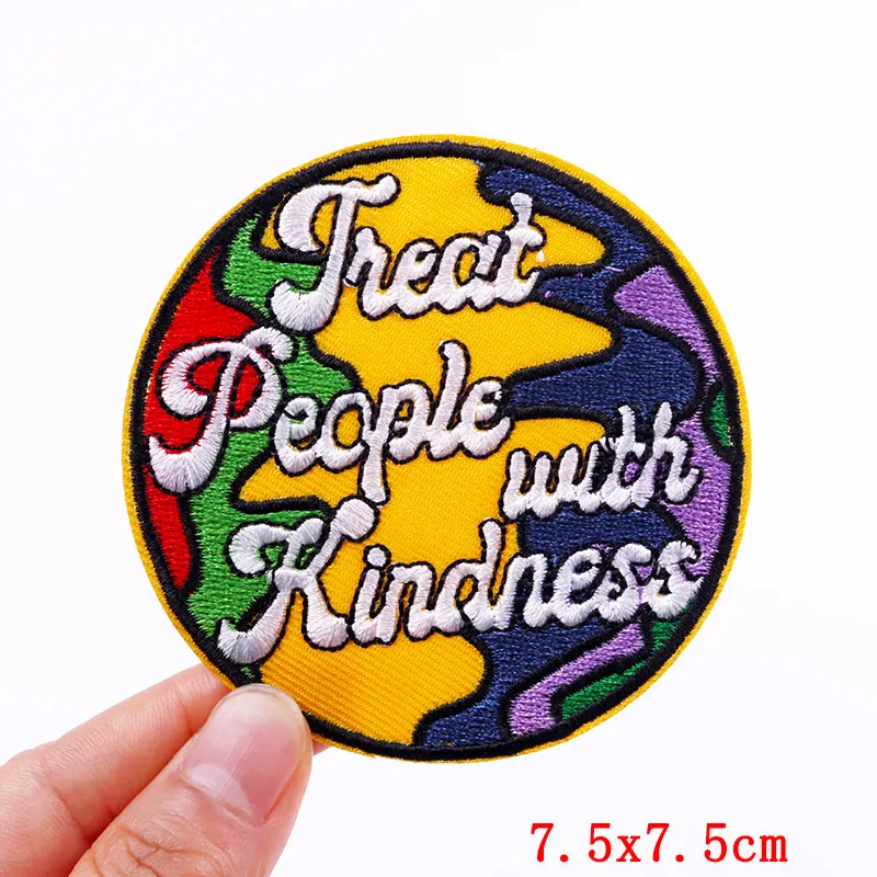 Leuke Kat Geborduurde Patches Voor Kleding Thermoadhesive Patches Cartoon Lgbt Regenboog Applique Ijzer Op Patches Op Kinderkleding