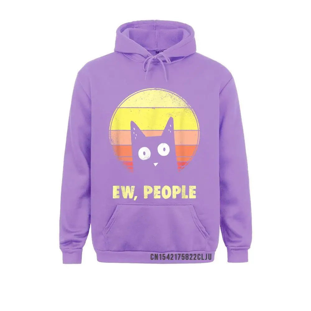 Ew People Vintage Funny Cat Lover Gift Graphic Cat Warm Male Men Sweatshirts Normal Hoodies Discount Clothes Long Sleeve