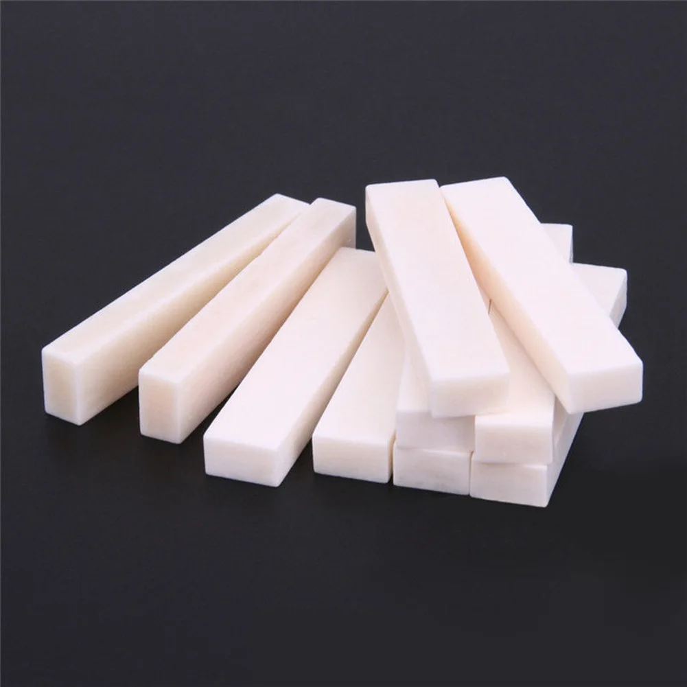 Tuerca de hueso Universal en blanco, instrumento de cuerda de 52x10x6mm, piezas de tuerca de hueso DIY, ukelele de bajo, accesorios de guitarra acústica Banjo