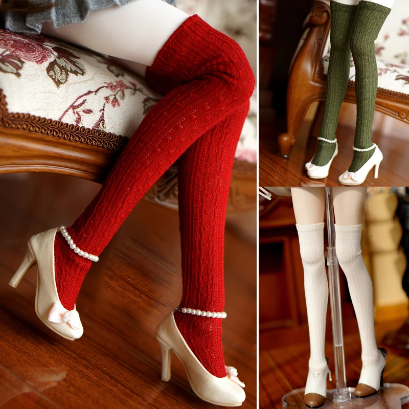 

D03-P463 children toy BJD DD SD MSD 1/6 1/4 1/3 doll's Accessoriess winter Mid-length socks 1pair