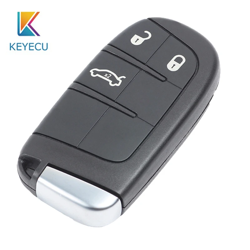 

KEYECU 3 Buttons Remote Smart Car Key Shell Case FOB for Jeep Grand Cherokee 2013-2015 for Chrysler Dodge 2011-2015 M3N-40821302