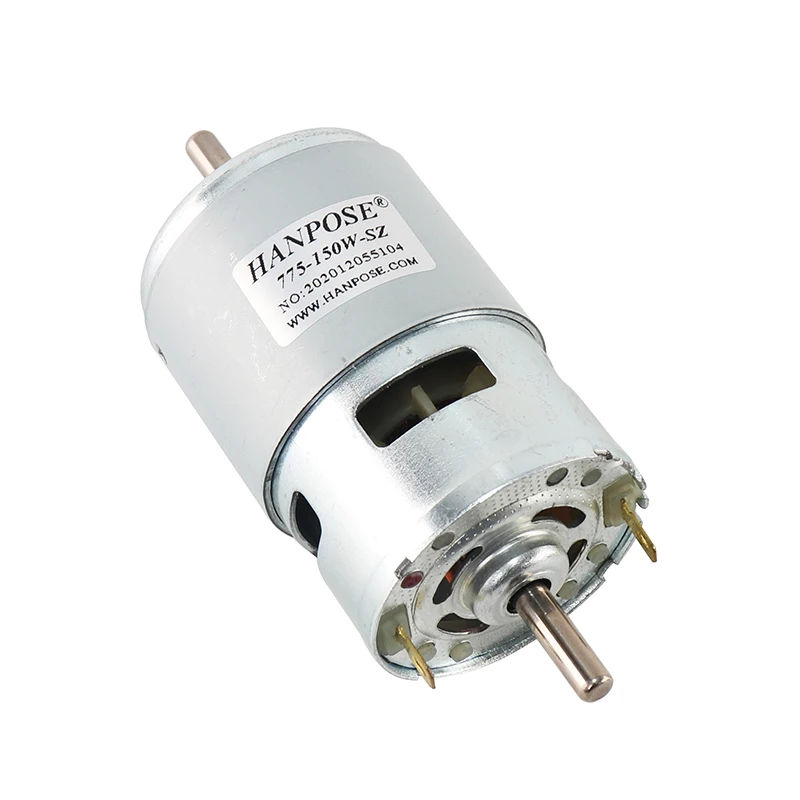 775 150W Biaxial DC Motor For 12V 12000RPM Motor Spindle Drilling