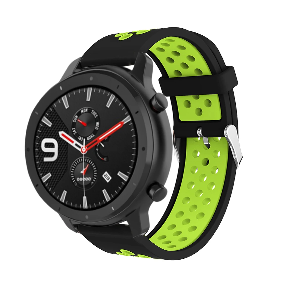 สายกีฬาระบายอากาศ22มม. สำหรับ Huawei amazfit 47มม. 2 2สายสำหรับ HUAWEI WATCH GT 2สายสำหรับเปลี่ยนสายนาฬิกา