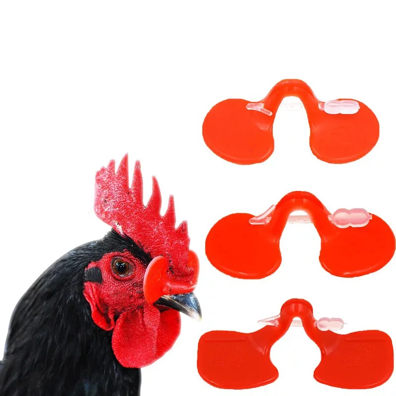 50 pcs Chicken with bolt glasses New Quality plastic Anti-pecking goggles Glasses Chicken necessary Retail and wholesale