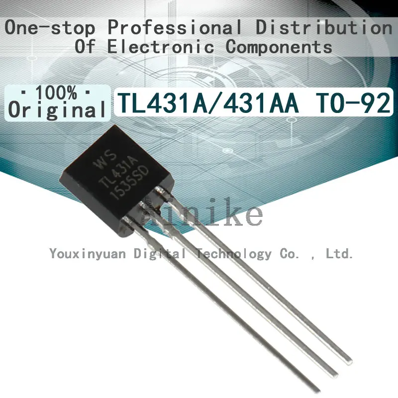 100/Pcs Nieuwe Originele TL431A TL431AA TL431 Om-92 Precisie Voltage Regulator Aanpassing Triode