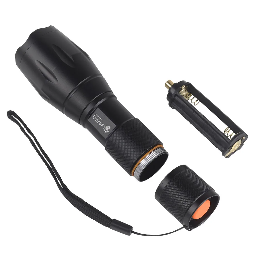 UltraFire-Multicolor Multifuncional Lanterna Tática, Lâmpada de Caça e Pesca, Lanterna, Zoomable, LED, 3 em 1, 4 Cores, A100