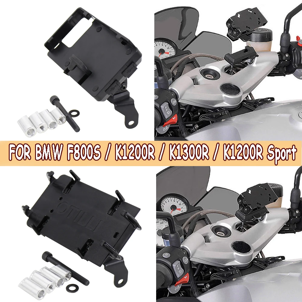 

For BMW F800S F 800 S 2006-2010 Black Motorcycle Mobile Phone Holder GPS Stand Bracket