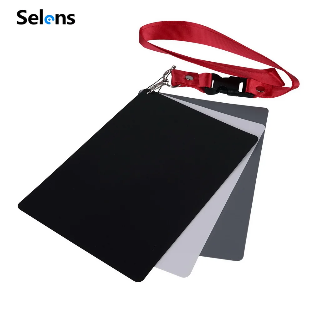 Hot Selling 3 in 1 Digital White Black Grey Balance Cards 18% Gray 18x13cm with Neck Strap Waterproof  for Digital photography