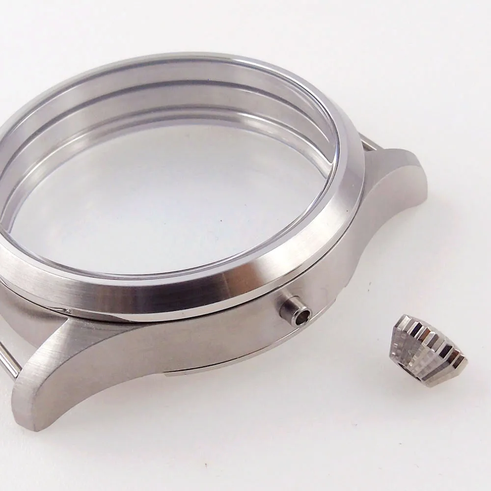 Black/Bronze Plated 42mm Sterile Manual Watch Case Parts For ETA 6497/6498 ST 3600/3620 Hand Winding Mineral/Sapphire Glass