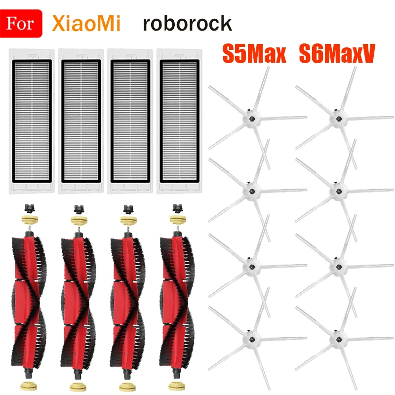 

Vacuum HEPA Filter Main Brush Mop Cloth Side Brush Parts For XiaoMi Roborock S50 S51 S55 S5 Max S6 S60 S6 Pure S6 maxV E25 E35