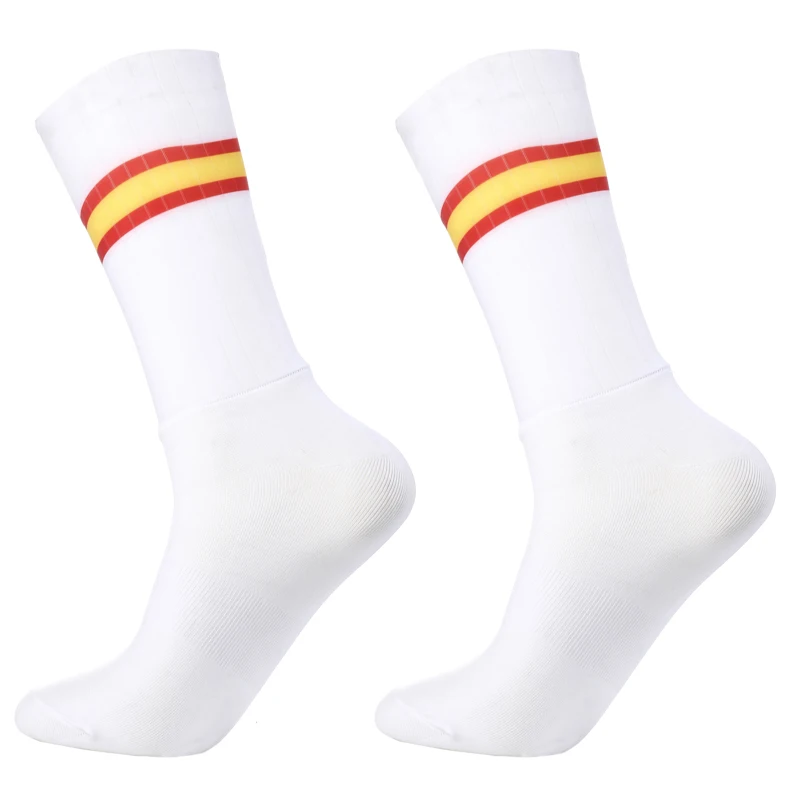 Rutschfeste Silikon-Sommer-Aero-Socken Whiteline Radsocken Herren Fahrrad Sport Laufsocken Calcetines Ciclismo