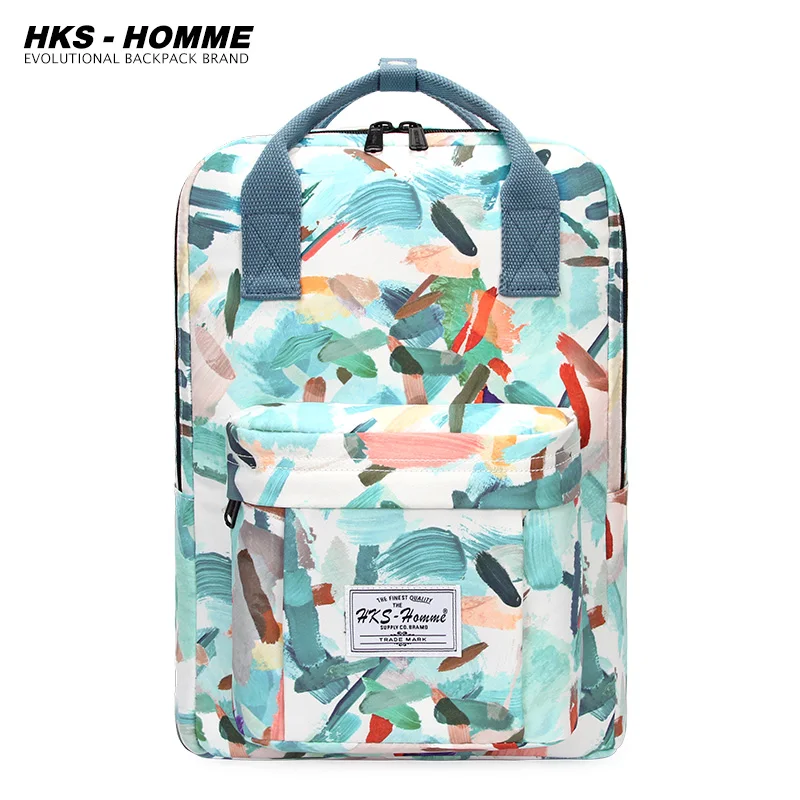 New Women\'s Backpack Female Backpacks School bag For Girls Fashion Backpack Waterproof canvas Travel Bag laptop 14 15.6 inch