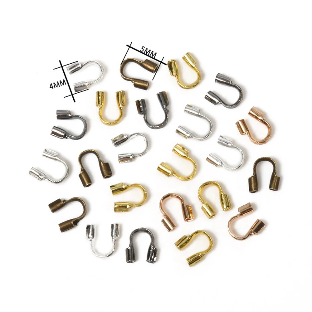 500pcs 4.5*4mm Wire Guard Guardian Protector Loops U Shape Clasps Accessories Connector For Jewelry Making Diy Bracelet Supplies