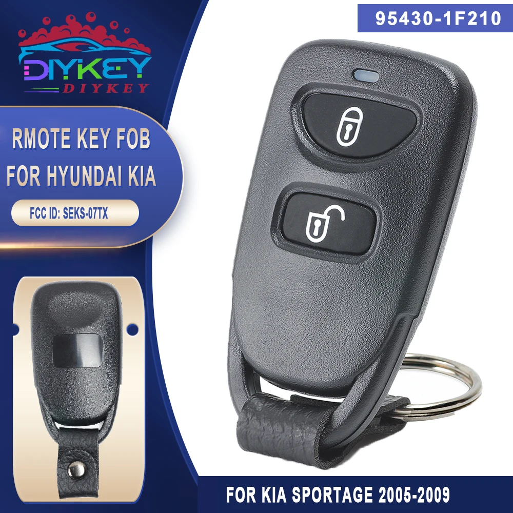 

DIYKEY 434MHz FCC ID: SEKS-07TX For KIA Sportage 2005 2006 2007 2008 P/N: 95430-1F120 2 Button Remote Control Smart Key Fob