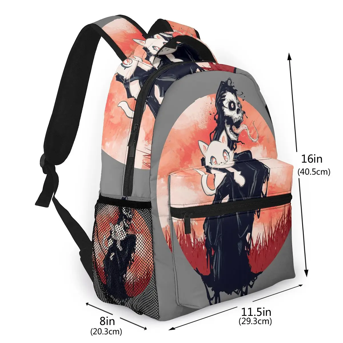 Gothic,Cat Person Backpack for Girls Boys Travel RucksackBackpacks for Teenage school bag