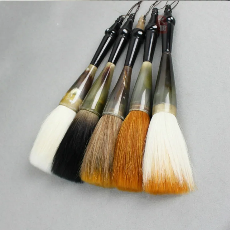 Caligrafia Oversized Calligraphy Brush Tinta China Chinese Ox Horn Bear Hair Brush Pen for Chinese Painting Couplet Writing