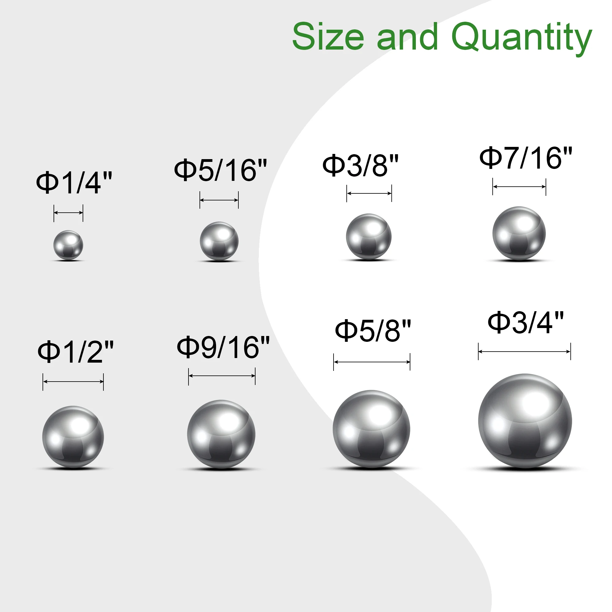 Uxcell 8 Pcs Bearing Balls Chrome Steel 3/4