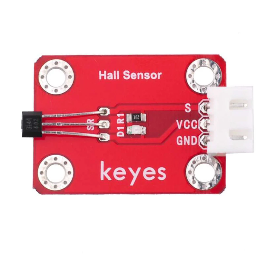 10PCS Keyes Brick Hall Sensor (Pad Hole) with Anti-Reverse Plug White Terminal A3144