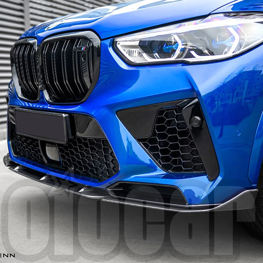 oiomotors ST Style Carbon Fiber Front Bumper Lip Spoilers for BM F95 X5M and G05 X5 Upgrade X5M Bumper Kit Front Bumper