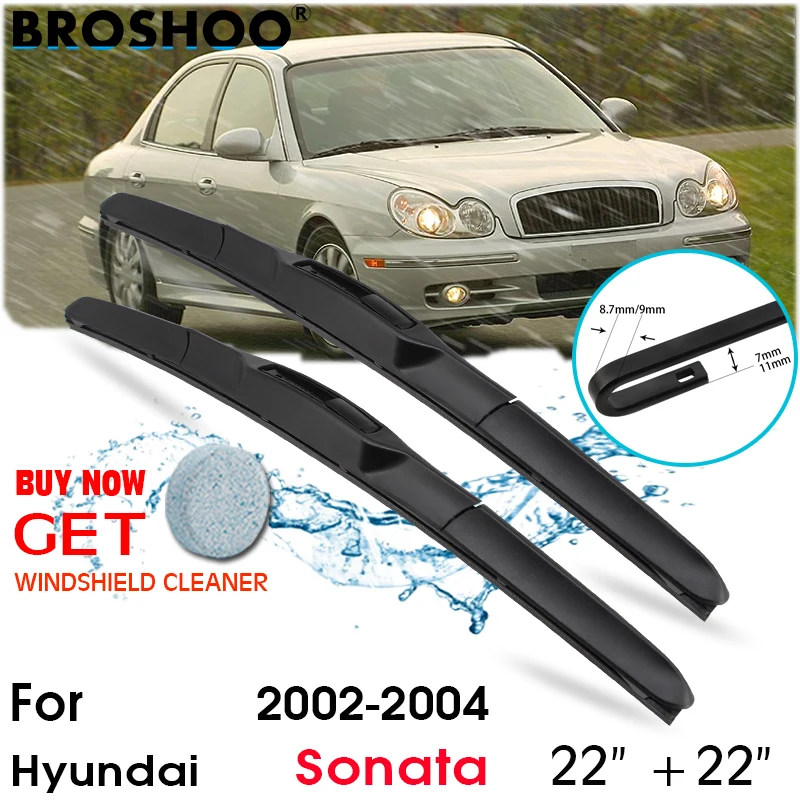 

Car Wiper Blade Front Window Windscreen Windshield Wiper Blades J hook Auto Accessories For Hyundai Sonata 22"+22" 2002-2004