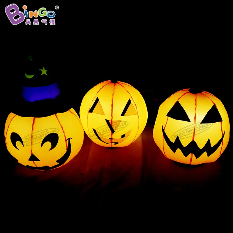 

Inflatable Toys 0.6M Inflatable Lighting Pumpkin For Halloween Decoration Mini Halloween Pumpkin Balloon For Sale - Toys