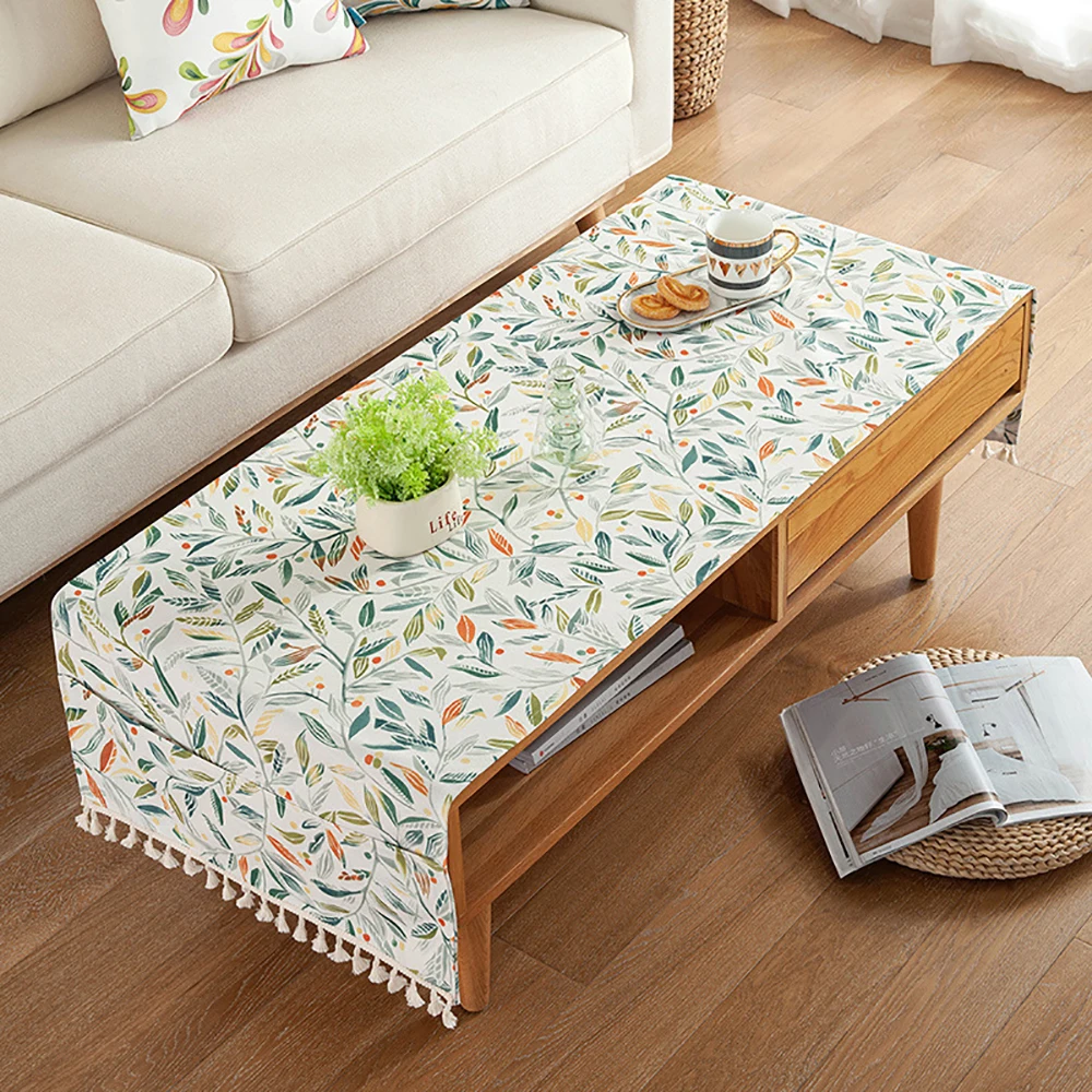 American Pastoral Style Decoration Coffee Table Cloth Living Room Tea Tablecloth Household TV Cabinet Dust Cloth Cover Towel