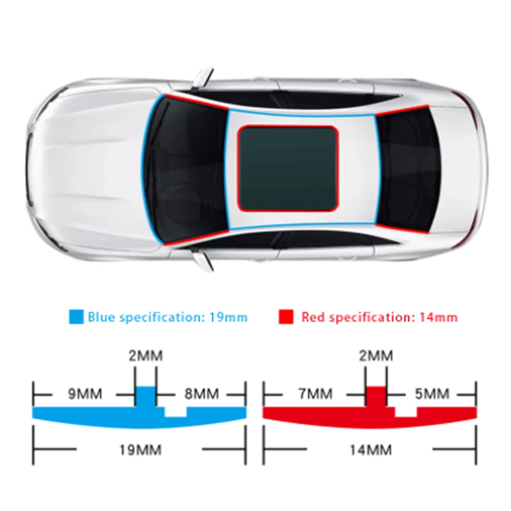 Rubber Car Window Sealing Strip 2M Soundproof, Dustproof and Waterproof Windshield Roof Protection Strip Sealing Strip Tape