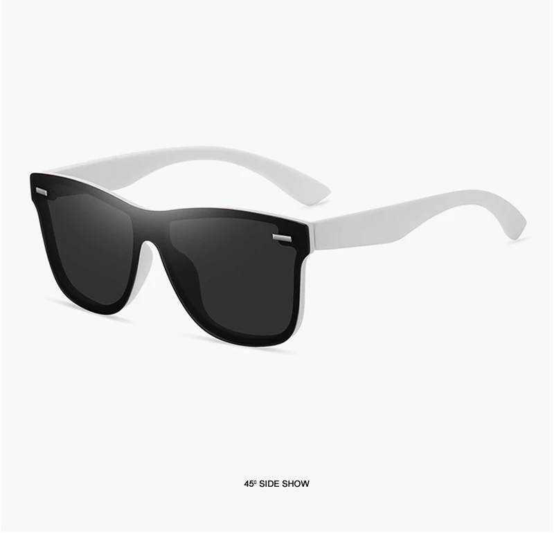 Luxus Quadratische Polarisierte Sonnenbrille Männer Frauen Mode einteilige Sonnenbrille Unisex Vintage Spiegel Blau Fahren Reisen Shades – Detail 17