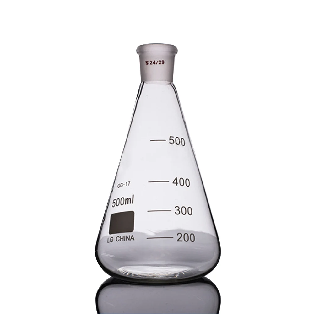 25-250ml Conical flask Frosting Triangular flask High borosilicate glass chemical experiment Chemical instruments