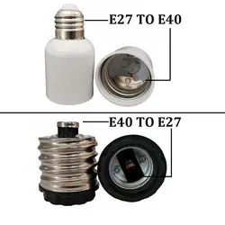 Adaptador de portalámparas E27 a E40, convertidor de enchufe, Bombilla E40 a E27, extensor de enchufe, luz Led de alta calidad