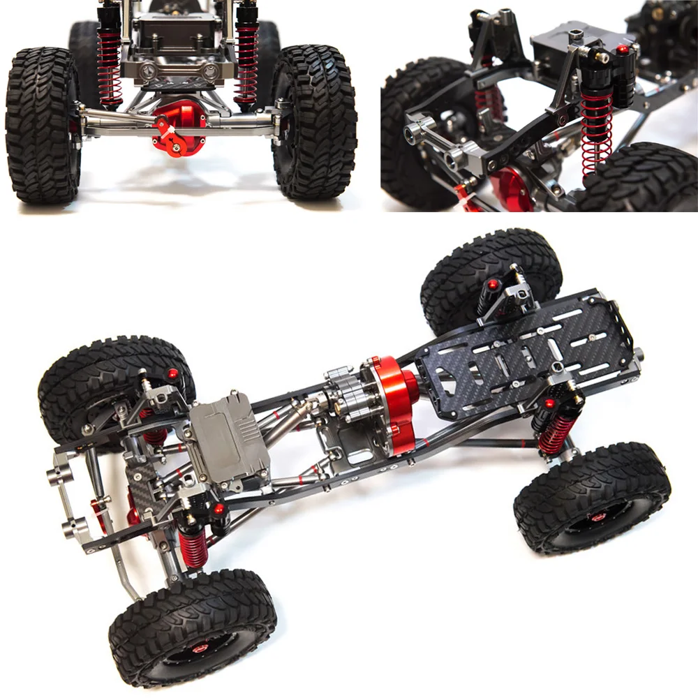 1/10 Universal 313 Wheelbase Frame CNC Full Metal Positive / Reverse Version for TRX4 SCX10  RC Car