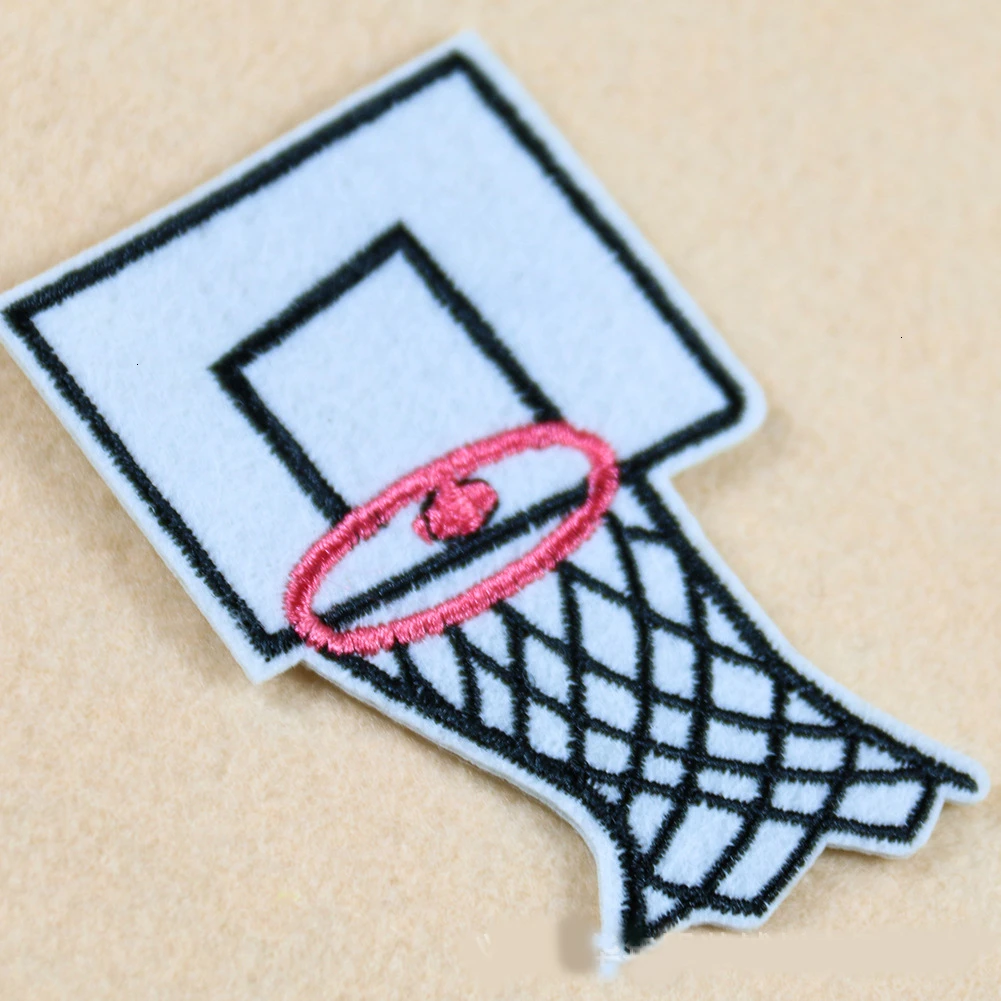 Fine basketball rack Embroidery Patch for Clothing Iron on Applique Patch Badge Garment DIY Apparel Accessories Free Delivery