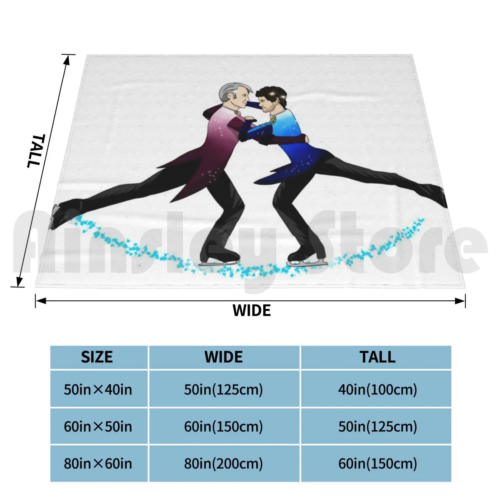 Hannigram On Ice ( No Background ) Blanket Fashion Custom Hannigram Hannibal On Ice Hannibal Read Will Mads