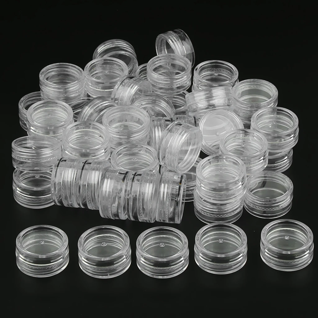 50Pcs 3G Hervulbare Cosmetische Potten Lege Make Sample Containers Met Deksels