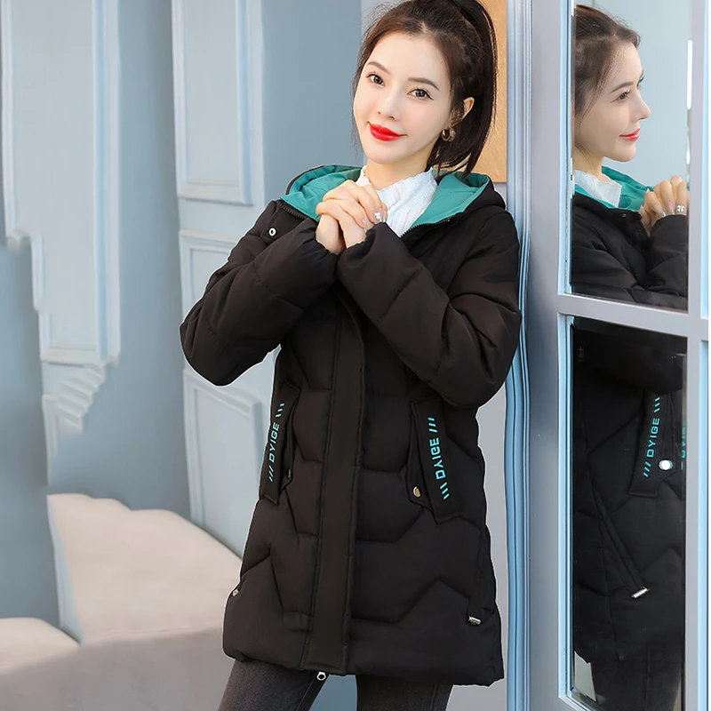 2023ใหม่ฤดูหนาว Parkas ผู้หญิงเสื้อแขนยาว Outerwear หญิงผ้าฝ้าย Parka Hooded หนาเสื้อกันหนาวหลวมสบายๆแจ็คเก็ต