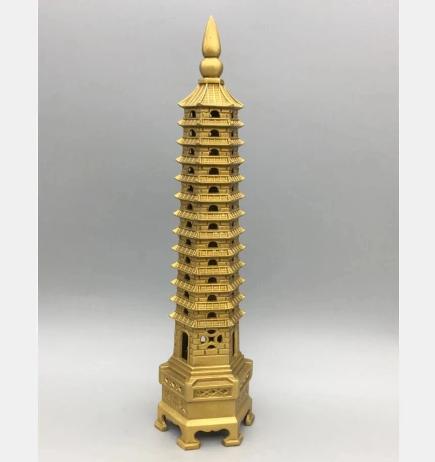 

China brass Wenchang tower crafts statue