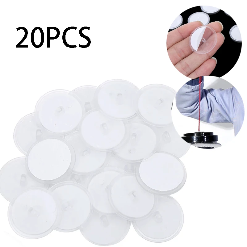 20PCS Self-adhesive Small Disc Hook Ceiling Transparent Strong Hook  Christmas Seamless Hanging Flag Hooks Household Products