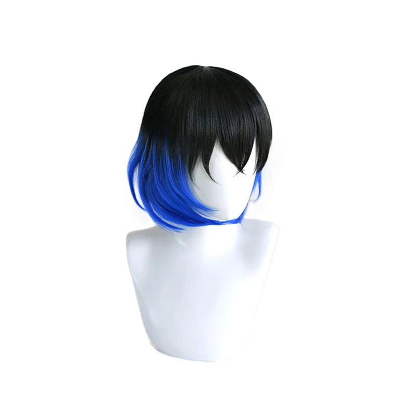 Anime  Kimetsu no Yaiba Hashibira Inosuke Short Wig Cosplay Costume Heat Resistant Synthetic Hair Men Women Wigs