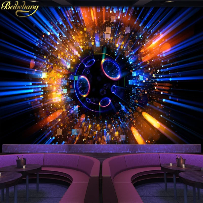 beibehang custom papier peint mural 3d papel de parede Cool laser light bar wallpaper KTV background wall paper Home Decor