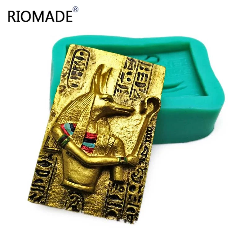 Egyptian Pharaoh Cleopatra Anubis Silicone Fondant Molds Chocolate Cake Decorating Tools Resin Baking Mould