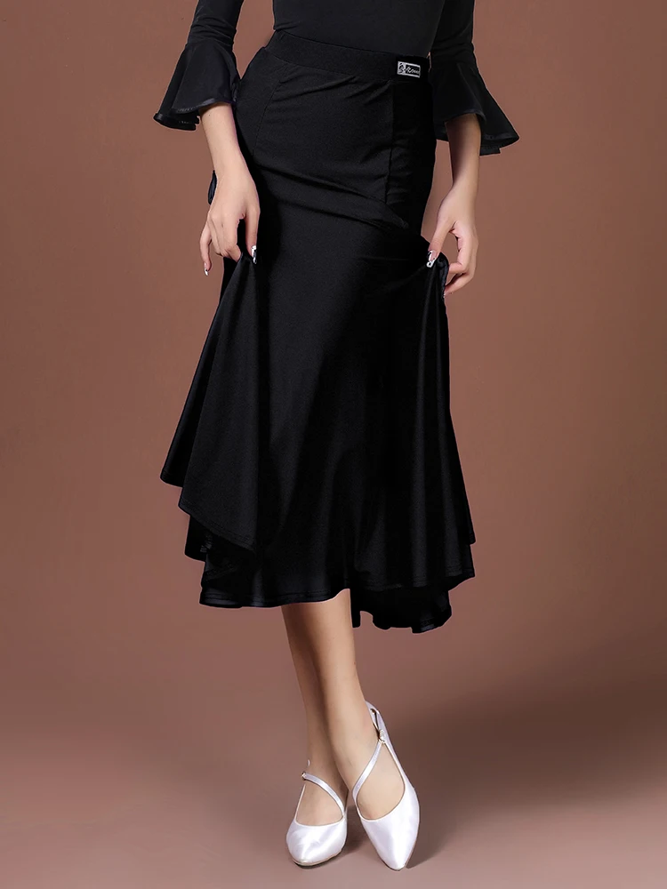 Ballroom Dance National Standard Dance Skirt New Female Waltz Swing Skirt Women Latin Dance Competition Clothes Skirts DN11056