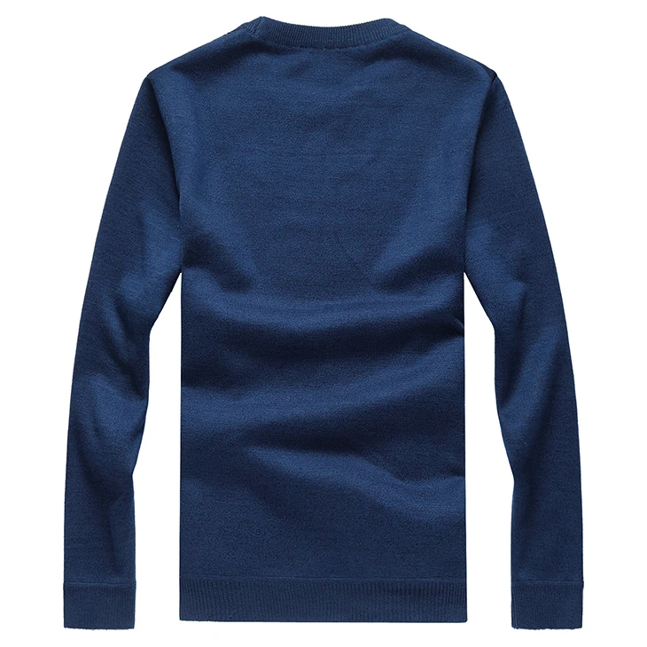 Autumn Winter Casual Men New Fashion Sweater Classic Style With Velvet Keep Warm Thick O-Neck Men New Business Brank